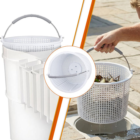 LikeLion pool skimmer basket durable plastic resists weather and corrosion.