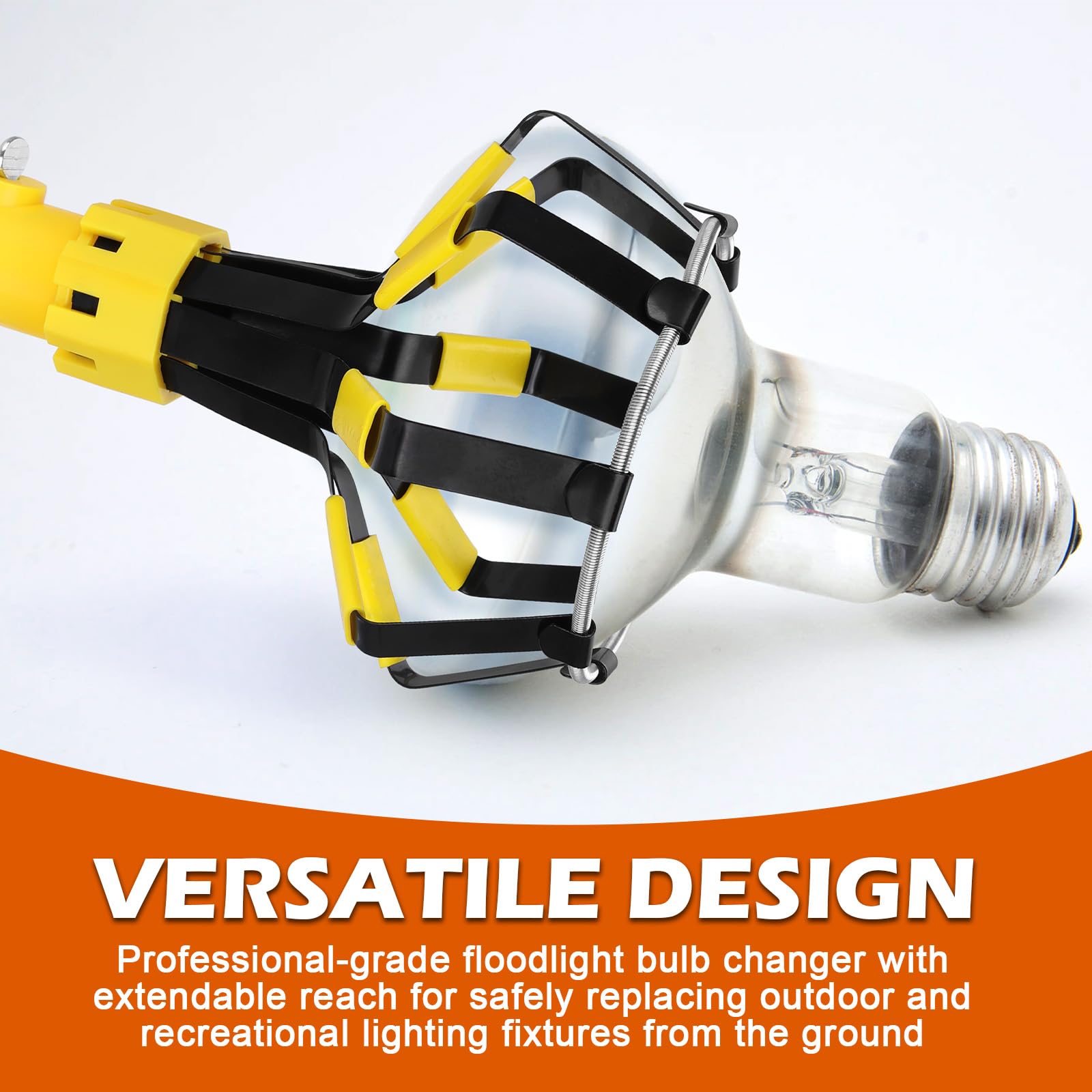 LikeLion bulb changer with secure grip arms safely handling bulbs of different sizes.