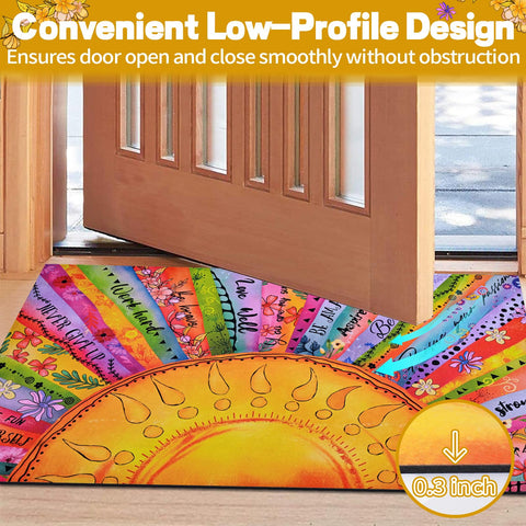 Likiyol 24x36 door mat fits most entryways for versatile placement.