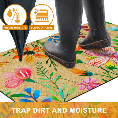 Likiyol easy-clean door mat resists fading after repeated shakes and washes.