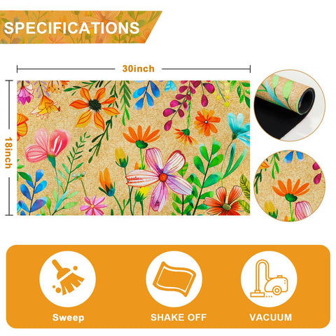 Likiyol non-slip door mat with rubber backing stays put on busy doorways.