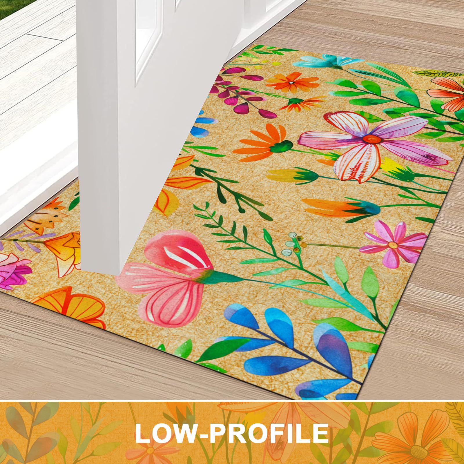 Likiyol absorbent entrance mat helps trap dirt and moisture at the threshold.