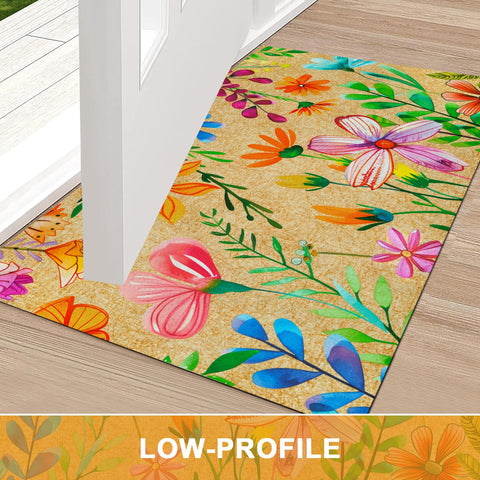 Likiyol absorbent entrance mat helps trap dirt and moisture at the threshold.