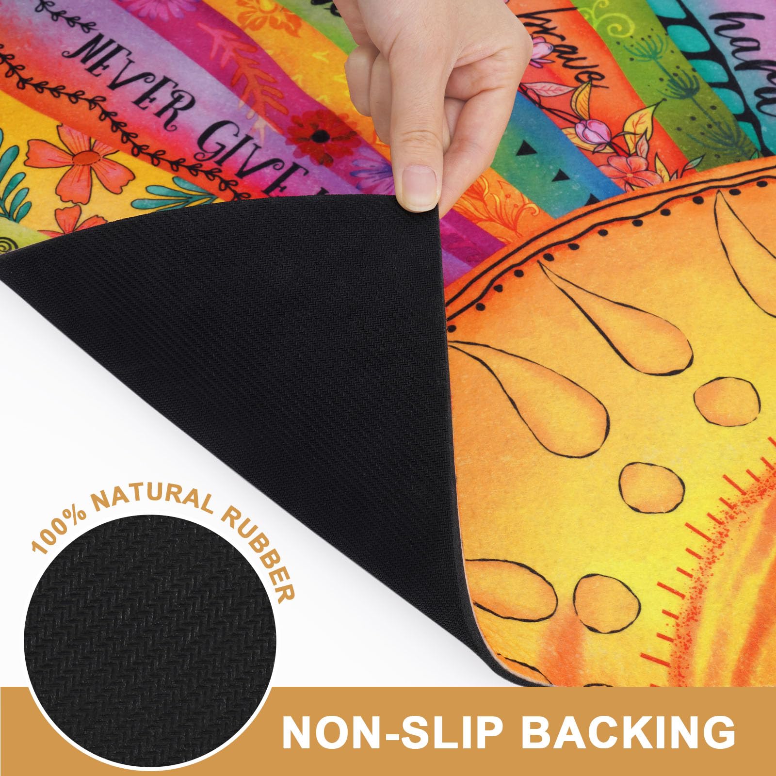 Likiyol non-slip rubber door rug keeps shoes cleaner and floors safer.