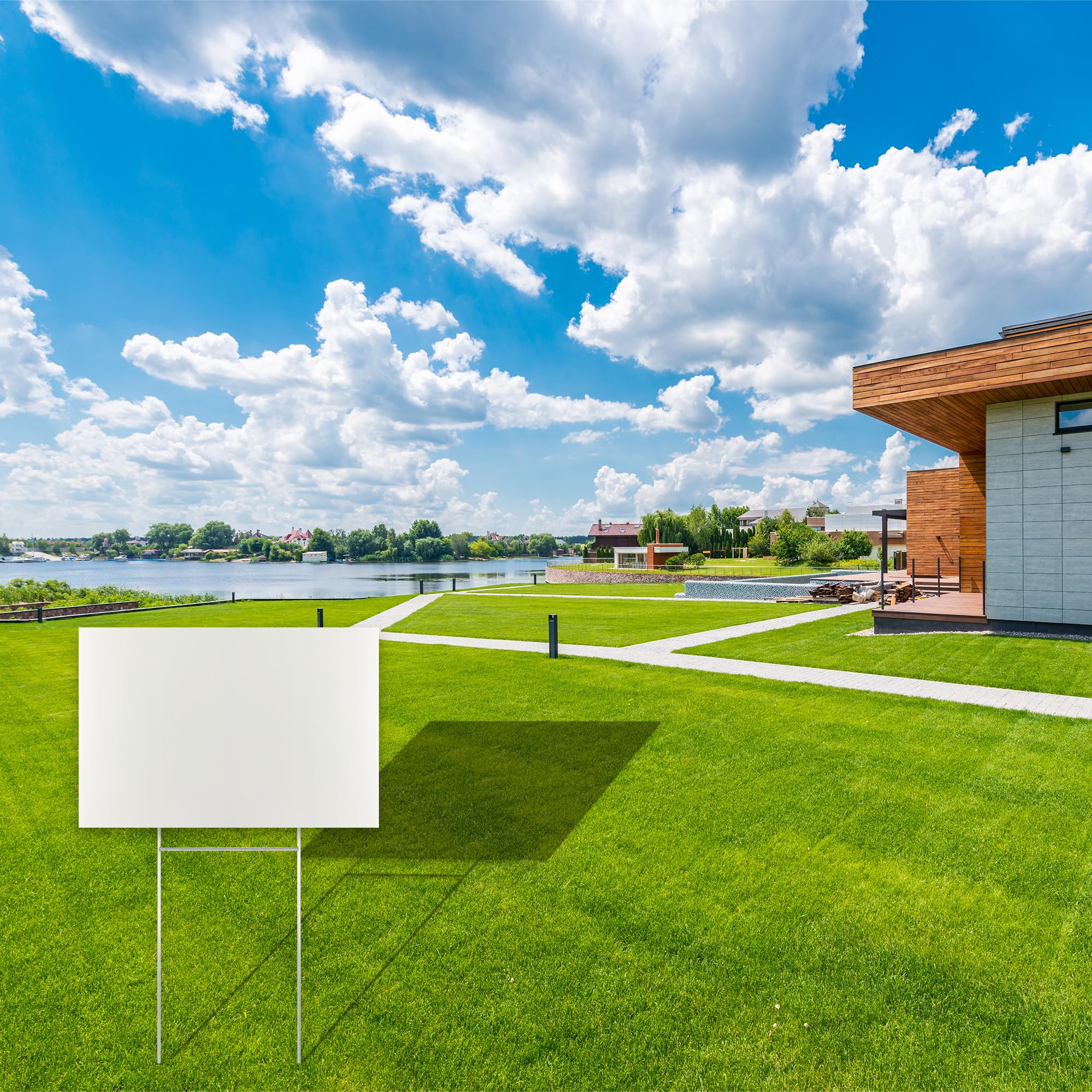 LIKOSEA 4-pack heavy-duty sign stakes for multi-sign displays