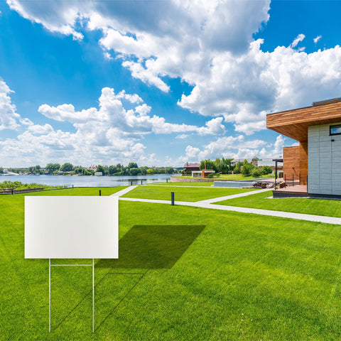 LIKOSEA 4-pack heavy-duty sign stakes for multi-sign displays