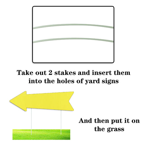 LIKOSEA birthday party arrow signs; bright visuals guide guests
