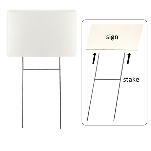 LIKOSEA yard sign stake compatible with 4 mm and 5 mm corrugated signs