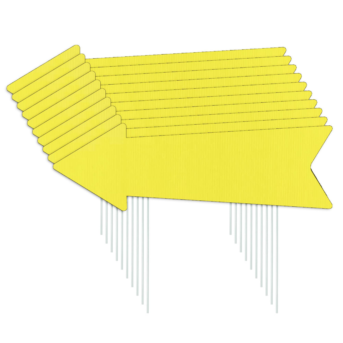 LIKOSEA yellow arrow sign with stakes; clear outdoor directions