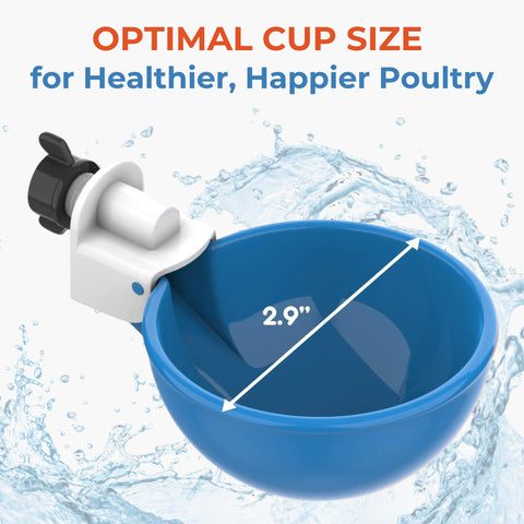 Lil'Clucker rabbit cups providing calm hydration near play areas.
