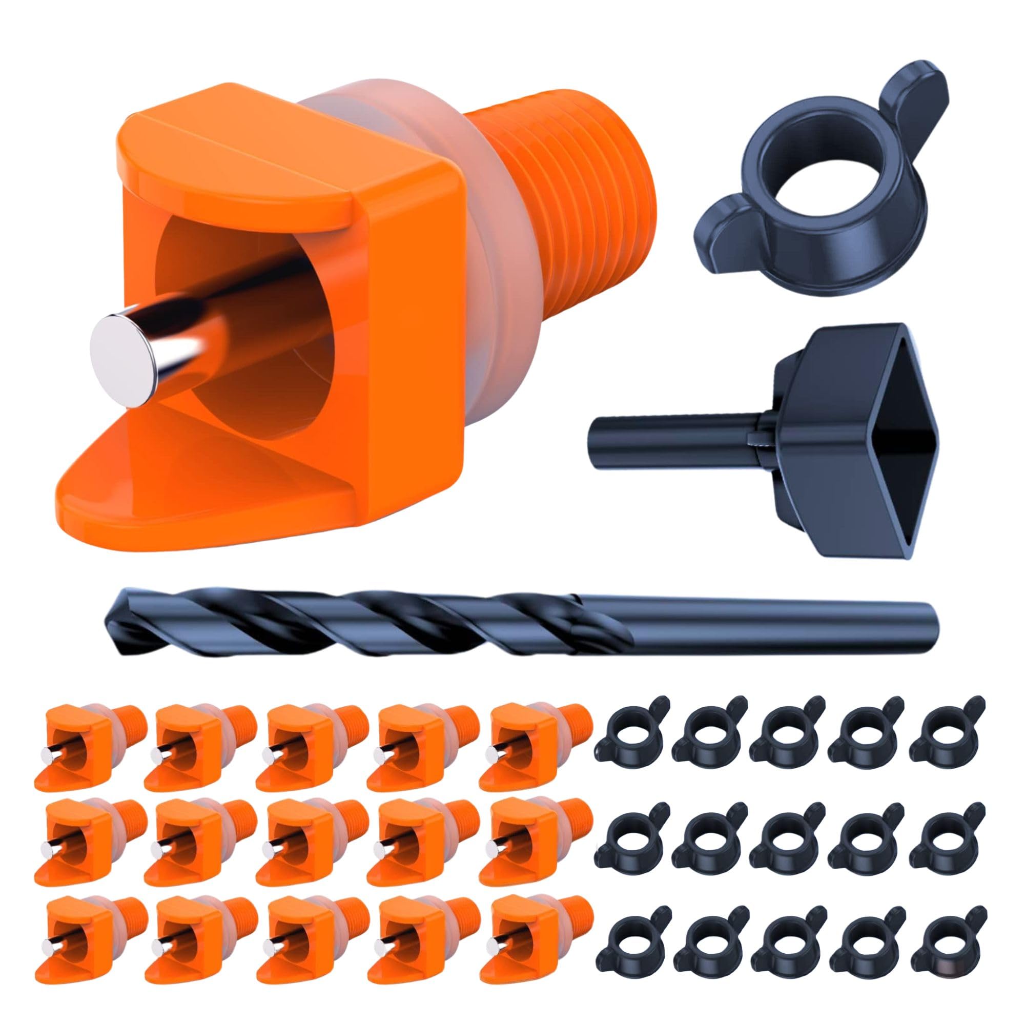 Lil'Clucker nipple waterer pack of 15 with orange tips for reliable coop hydration
