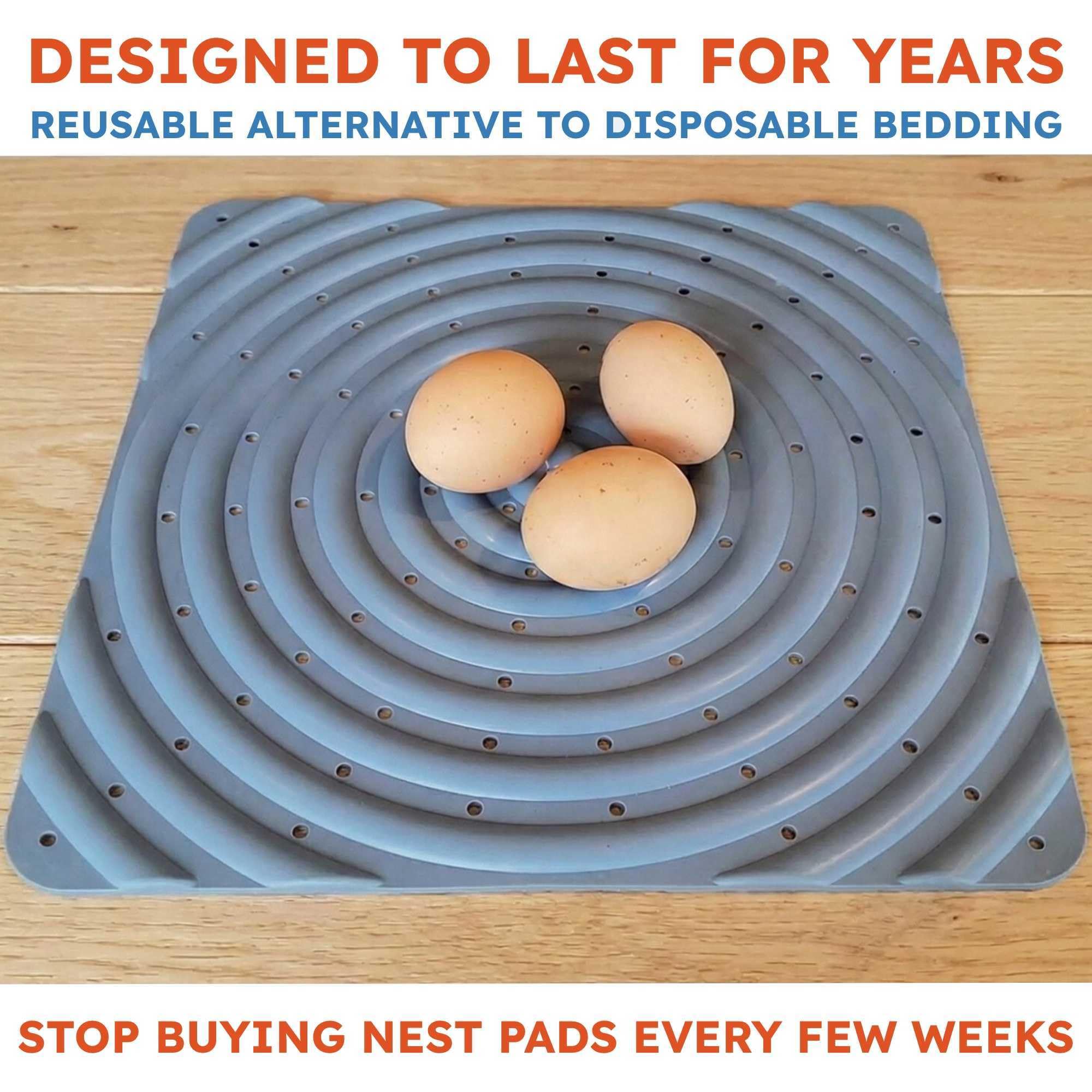 Lil'Clucker 6-pack nesting pad is a smarter alternative to disposable pads.