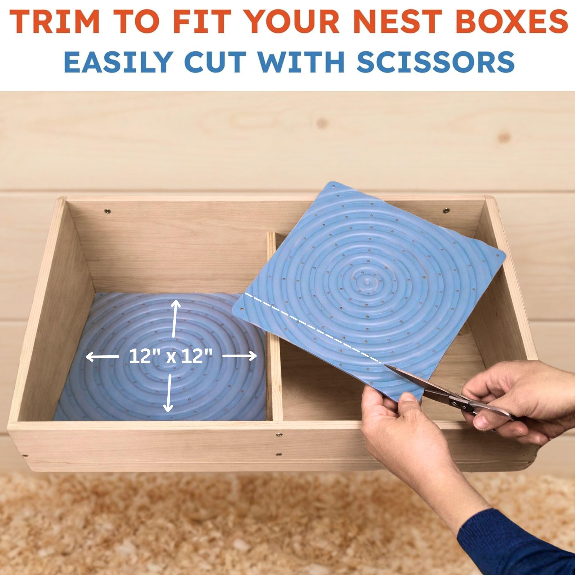 Lil'Clucker packaging showing an 8-pack of gray nesting pads