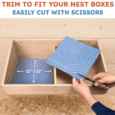 Lil'Clucker packaging showing an 8-pack of gray nesting pads