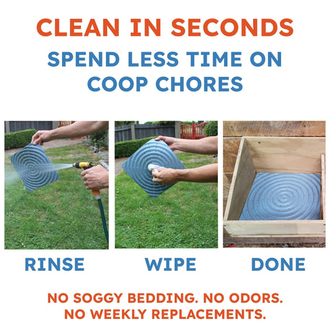 Lil'Clucker pad used with pine shavings option for versatile setup