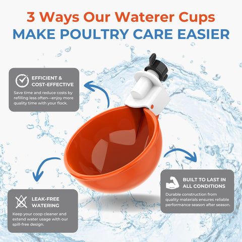 Lil'Clucker poultry waterer kit in packaging for easy setup