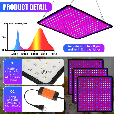 Liliful 4-pack grow light panel installed over tent for even coverage.