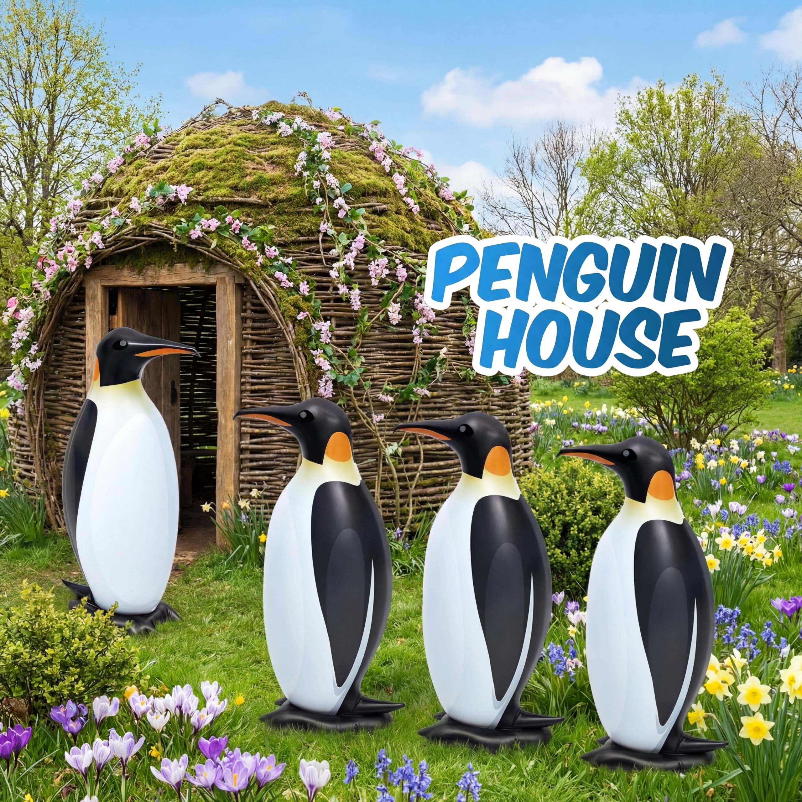 Liliful penguin indoor outdoor decor versatile for year-round use.