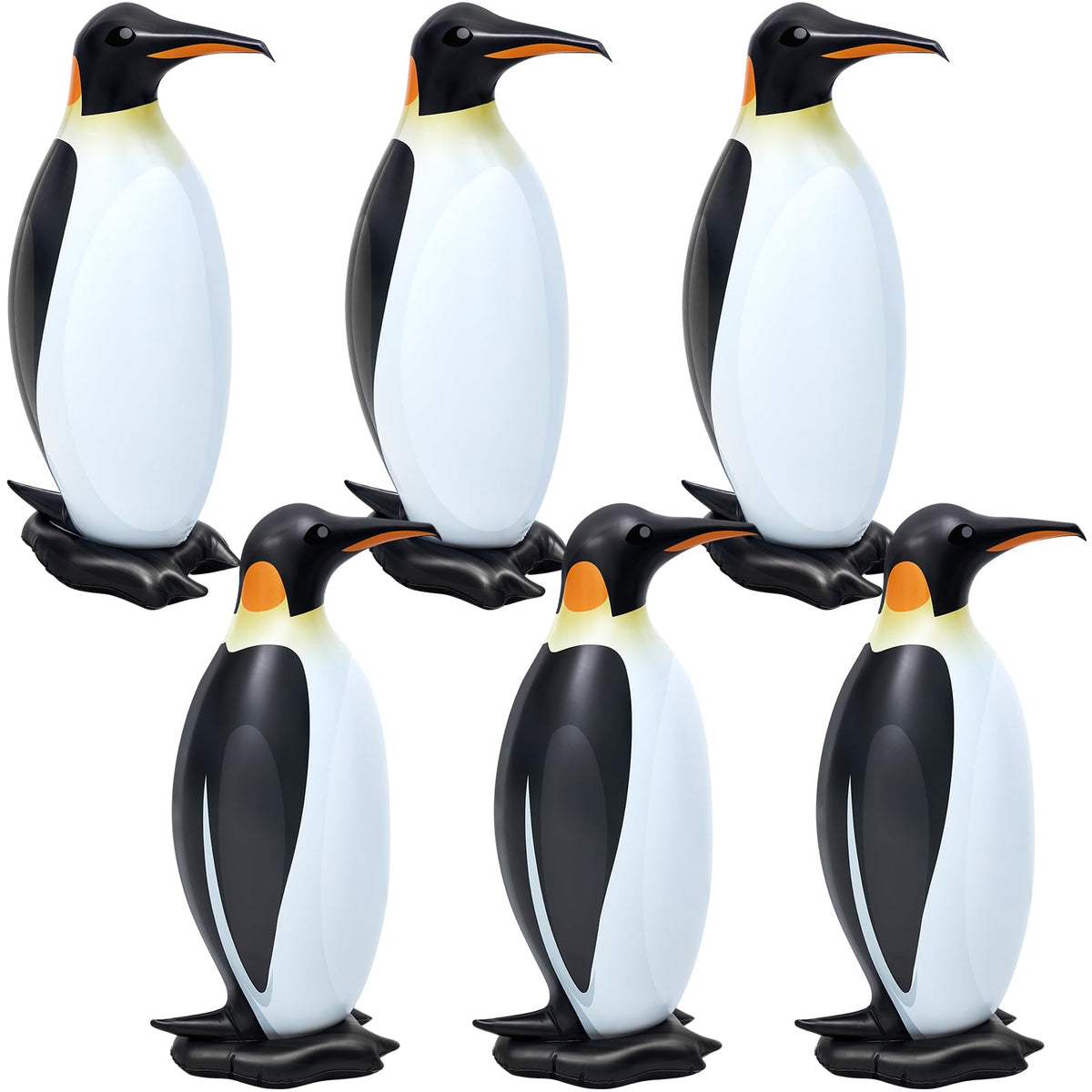 Liliful penguin standing pool decor boosts pool party charm.