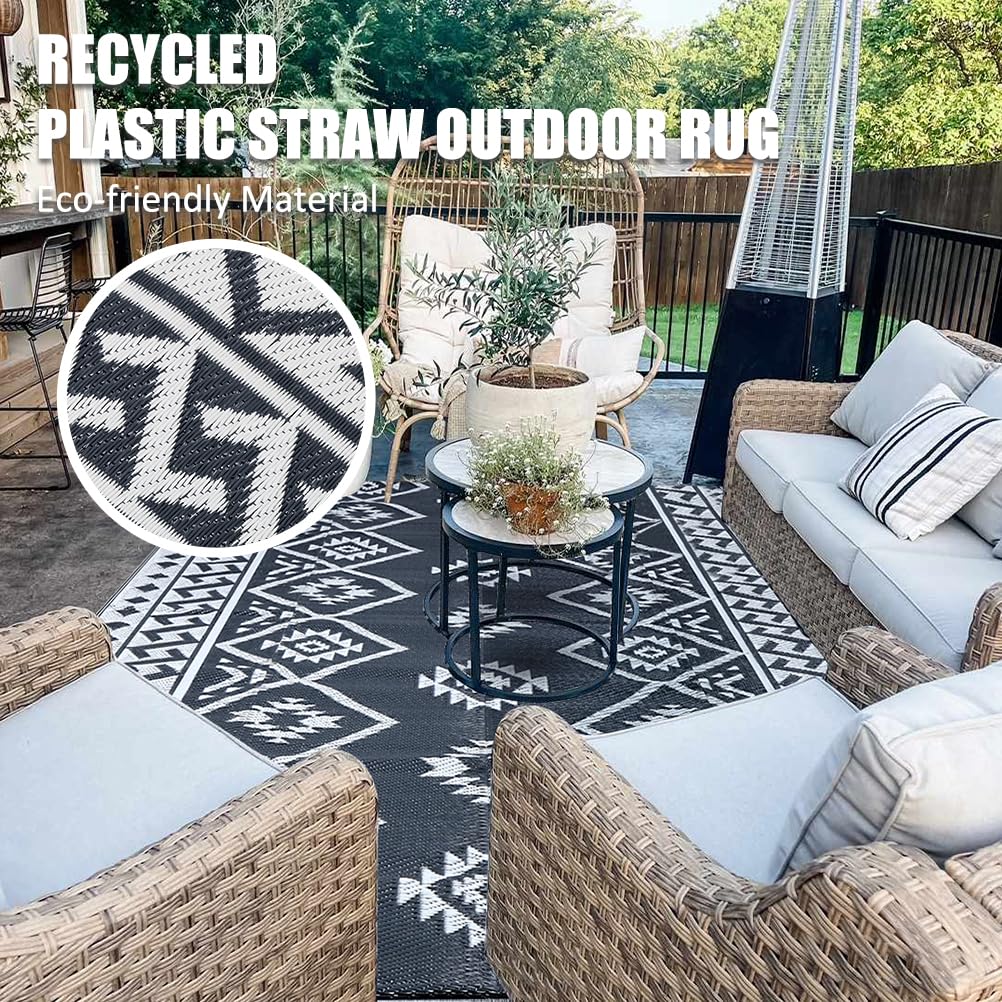 LILIOFFIC outdoor rug UV and water resistant for year round use