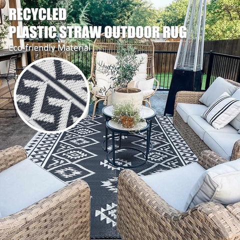 LILIOFFIC outdoor rug UV and water resistant for year round use