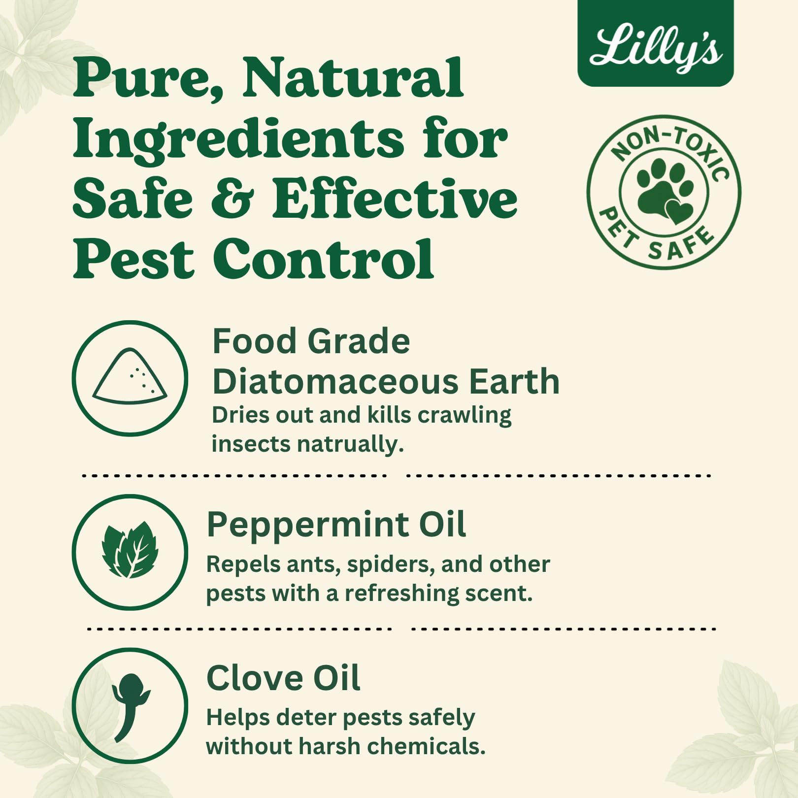Bed bug killer powder applied to bed frame area by Lilly's Naturals