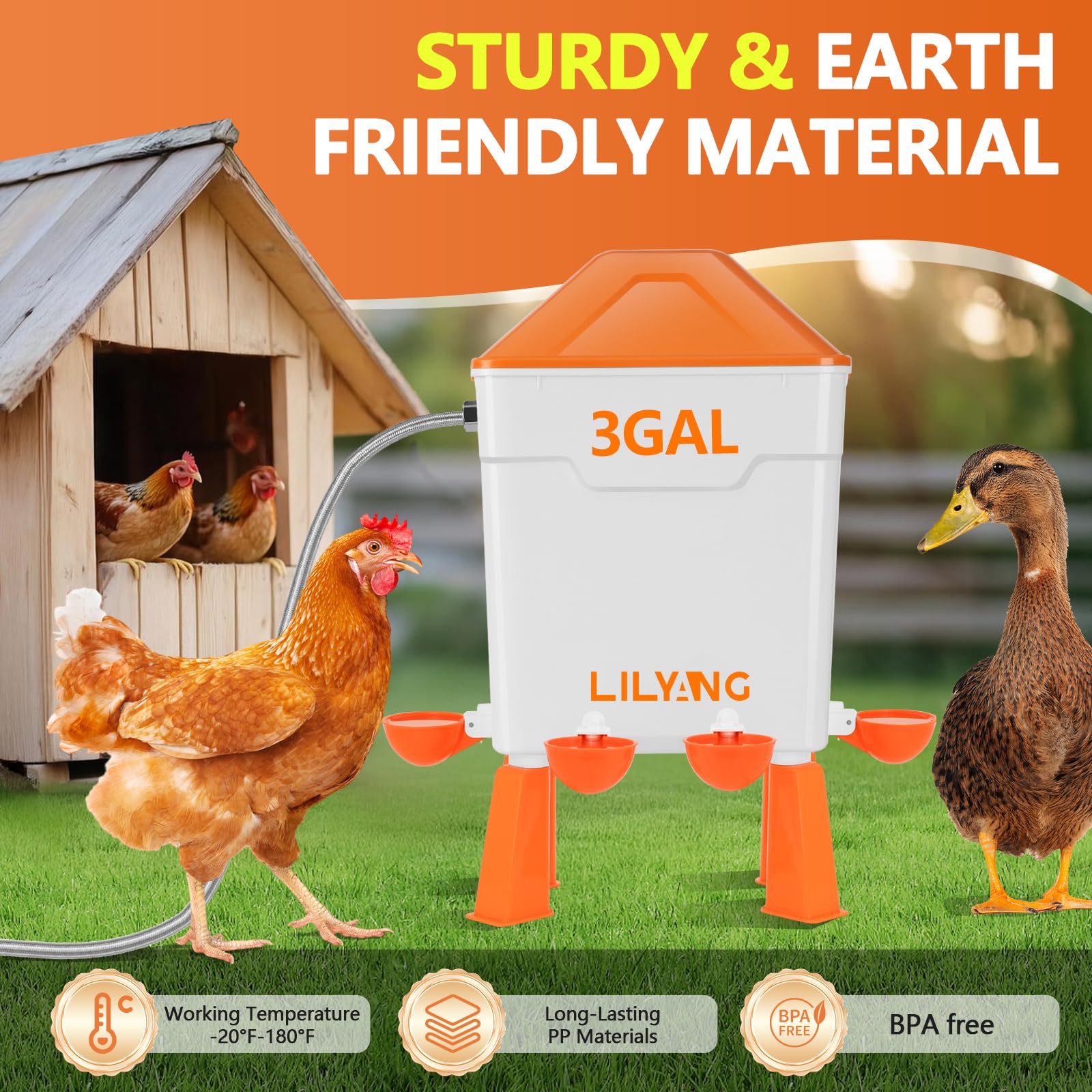 Lilyang waterer easy-cleaning shot illustrates quick maintenance