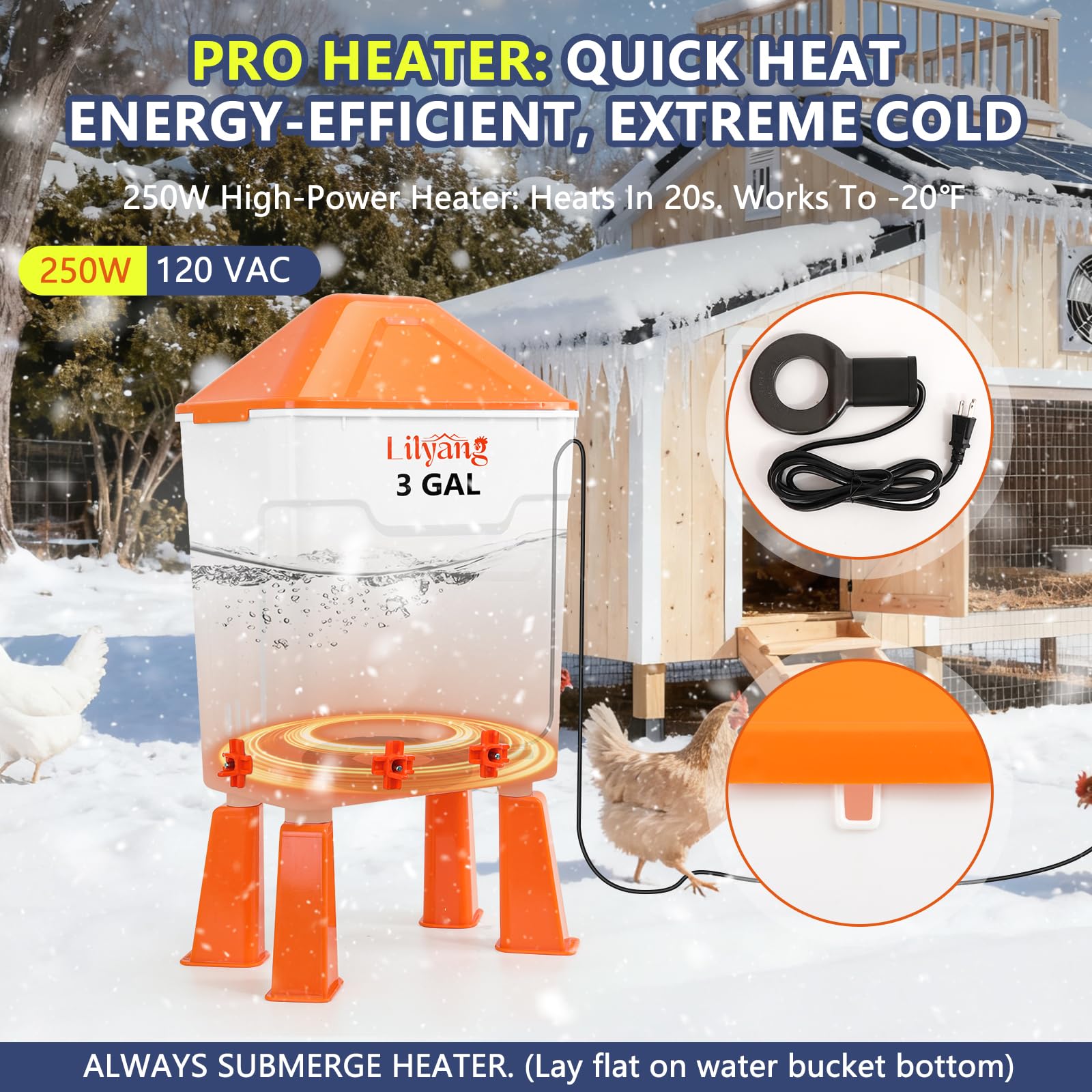 Lilyang detachable heating plate enables flexible winter use and easy cleaning.