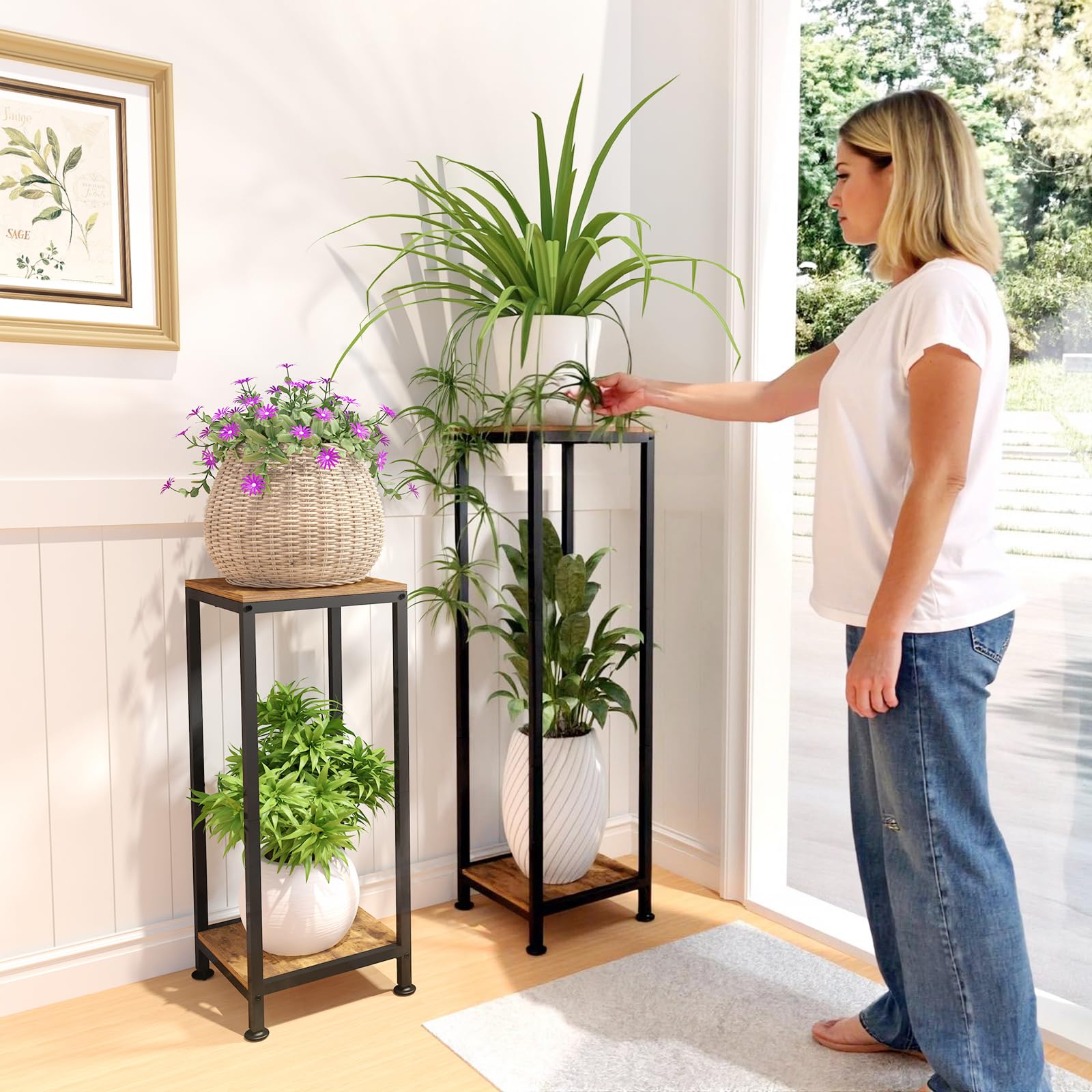 Lilybud heavy-duty stand supports up to 100 pounds for lush arrangements.