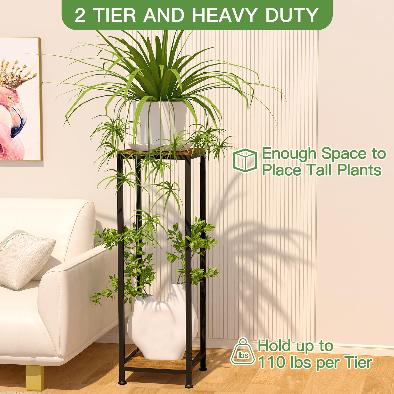 Lilybud indoor-outdoor plant display highlights greenery in corners with modern retro touch.