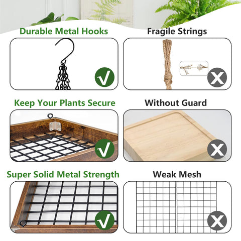 Lilybud Lily Plant Hanger hanging chain detail highlights durable steel links for stability.