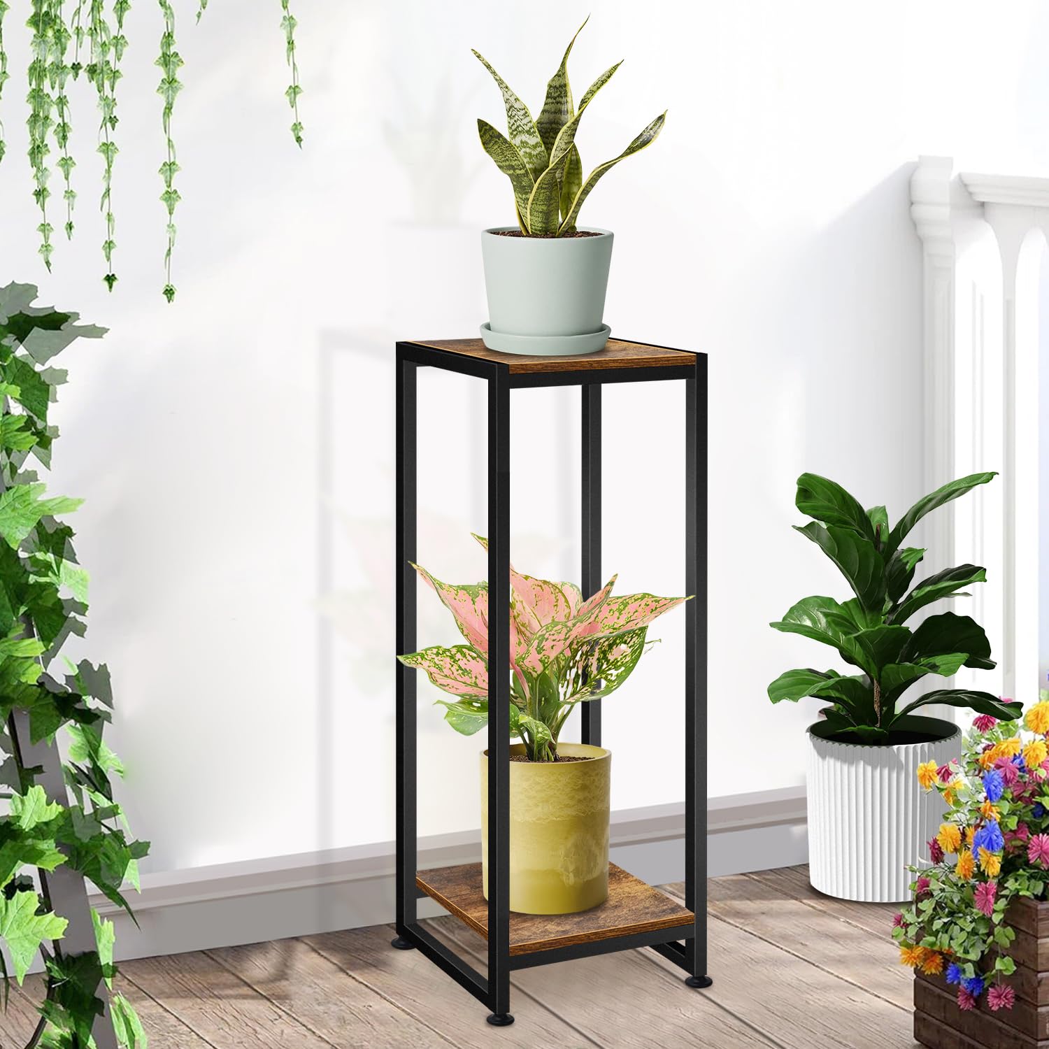Lilybud heavy-duty pedestal stand with minimalist design for modern interiors.