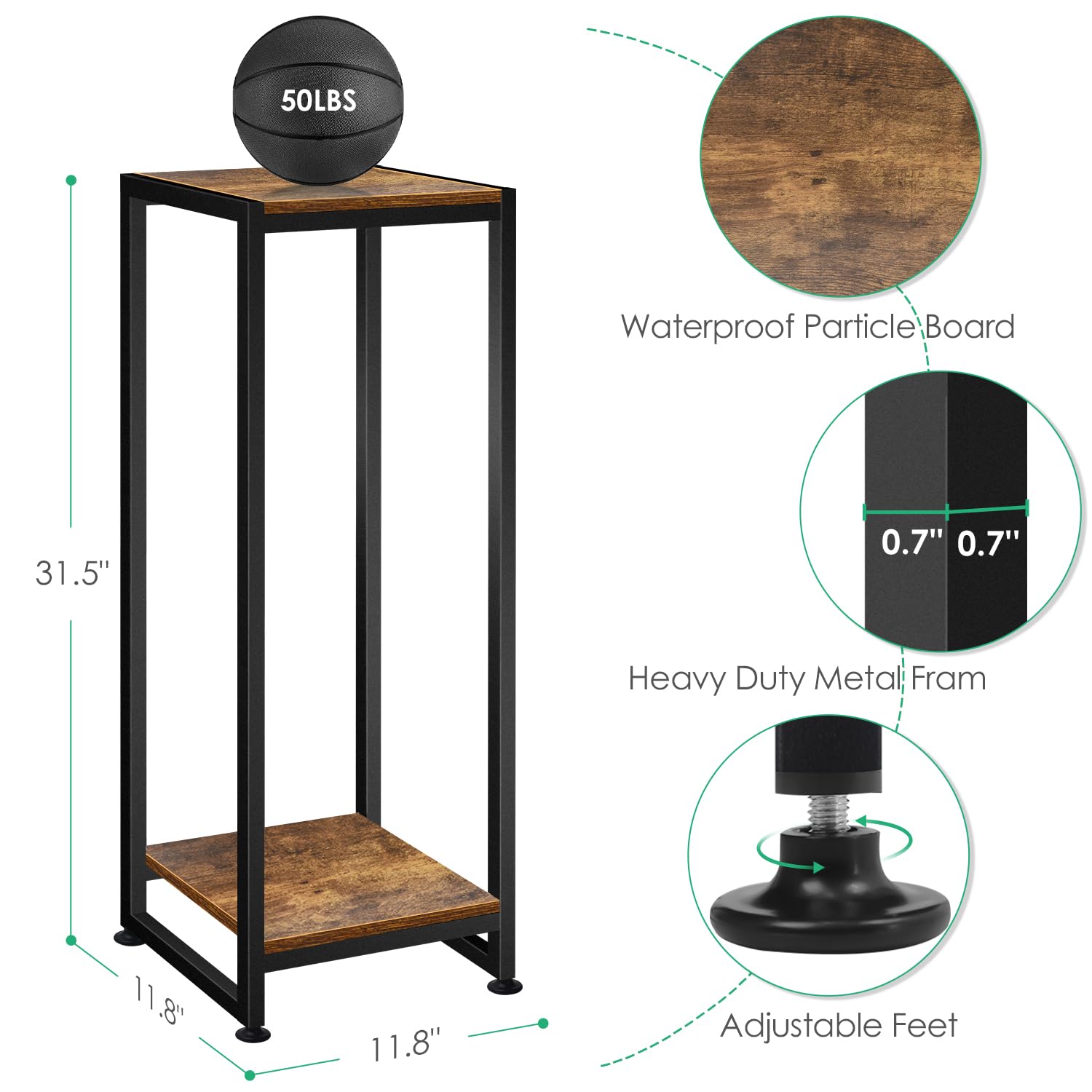 Lilybud modern corner stand fits patios and balconies, saving floor space.