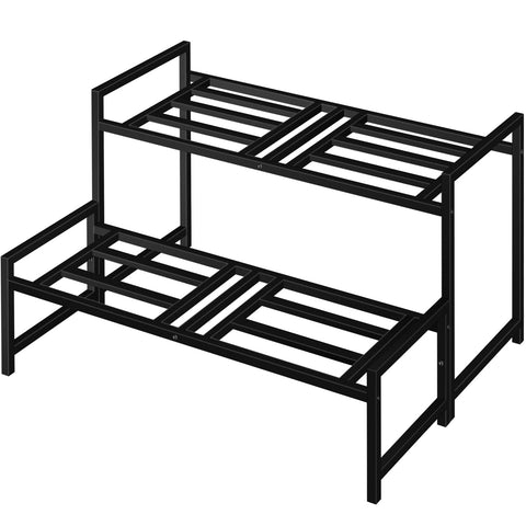 Lilybud lily plant stand 2-tier top shelf displays greenery with durable all-metal construction.
