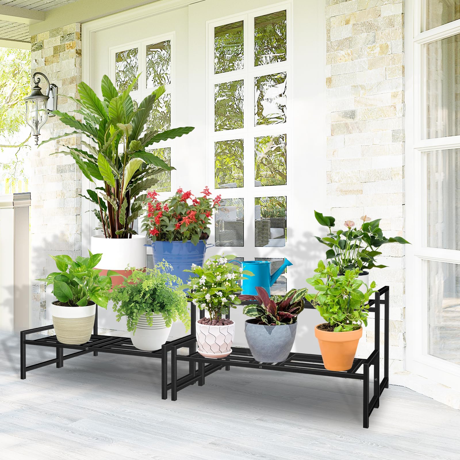 Lilybud lily plant stand black finish complements any decor and room vibe.