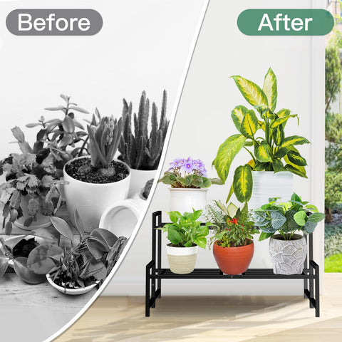 Lilybud lily plant stand stackable design enables flexible height and arrangement.