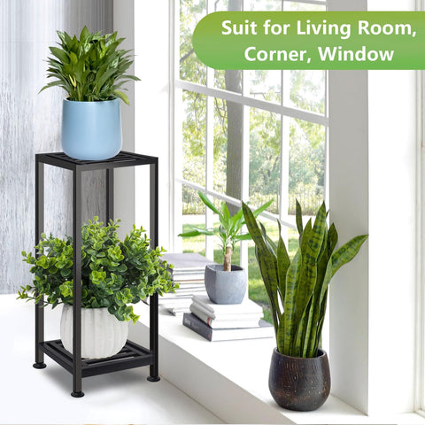 Lilybud space-saving plant shelf helps organize small plants and sundries.