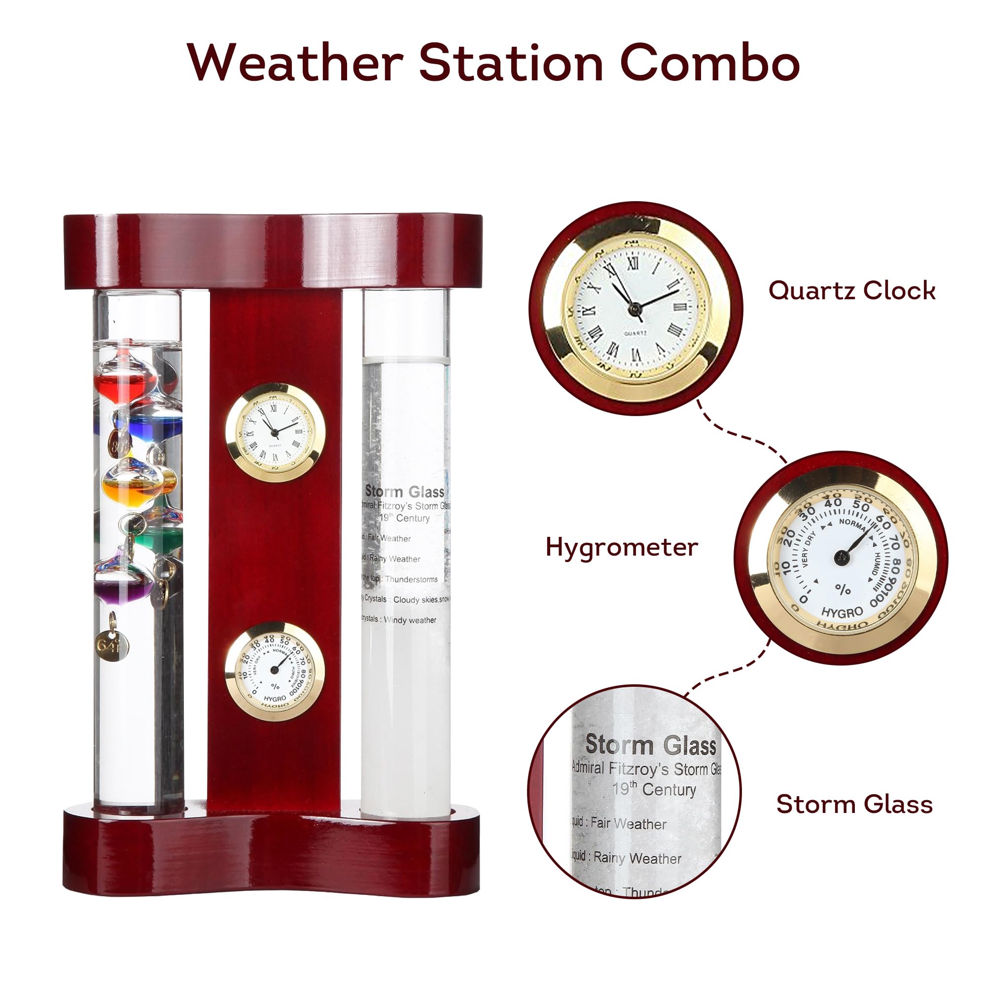 Lily's Home gold-tag Galileo thermometer closeup for stylish temperature readings.