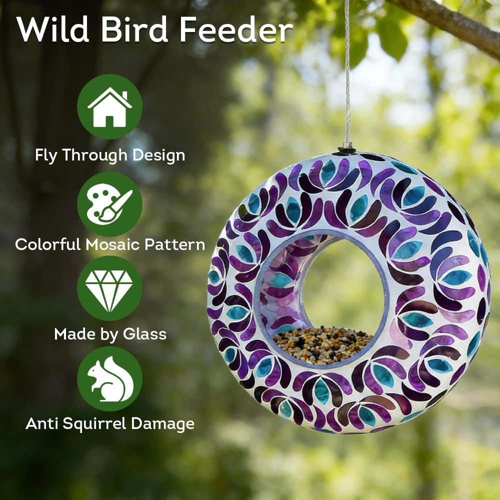 Lily's Home animal lovers gift bird feeder adds garden charm.