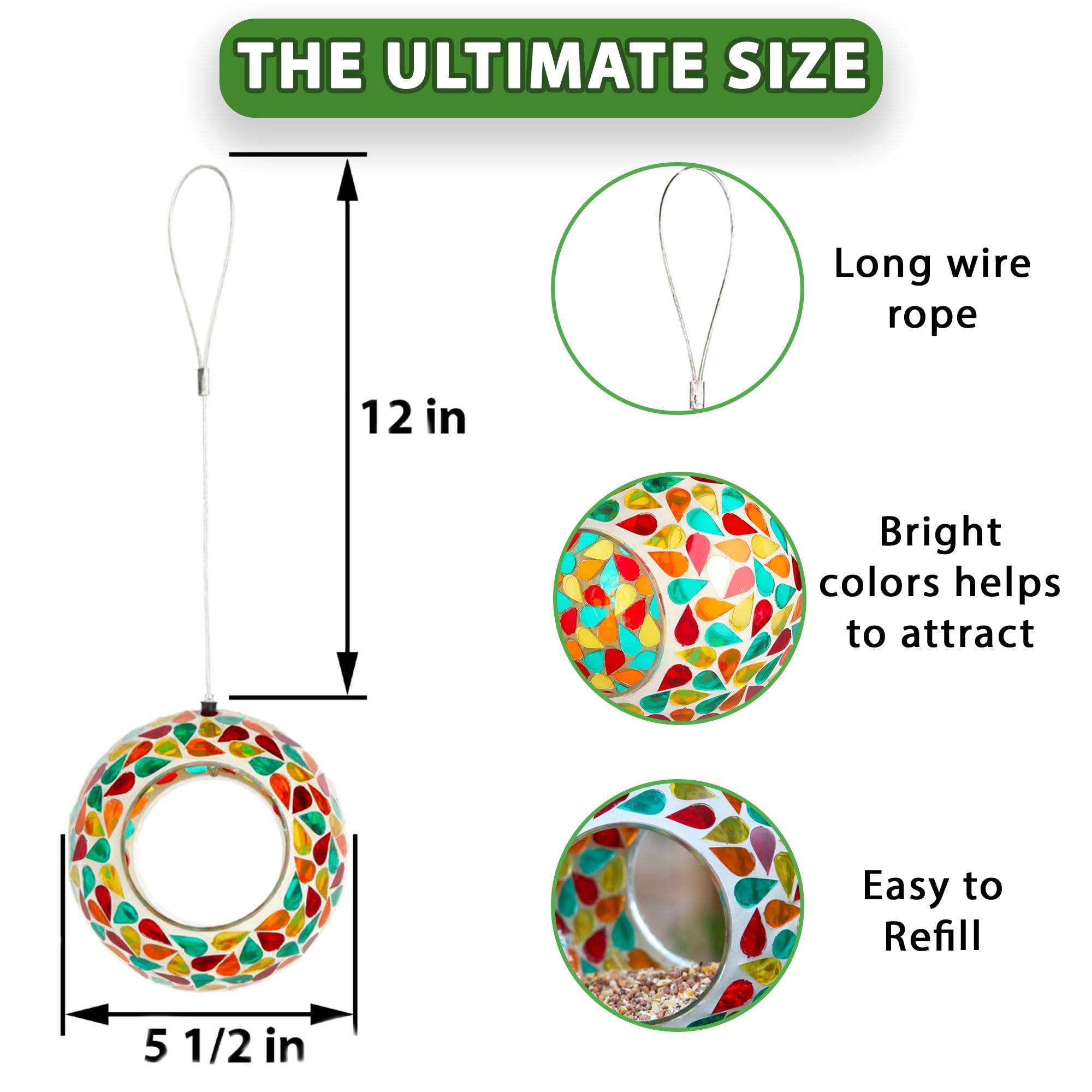 Lily's Home 5.5-inch diameter feeder stands as a garden focal point.