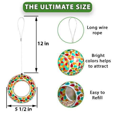 Lily's Home 5.5-inch diameter feeder stands as a garden focal point.
