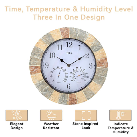 Lily's Home 13-inch diameter clock with clear, easy-to-read display