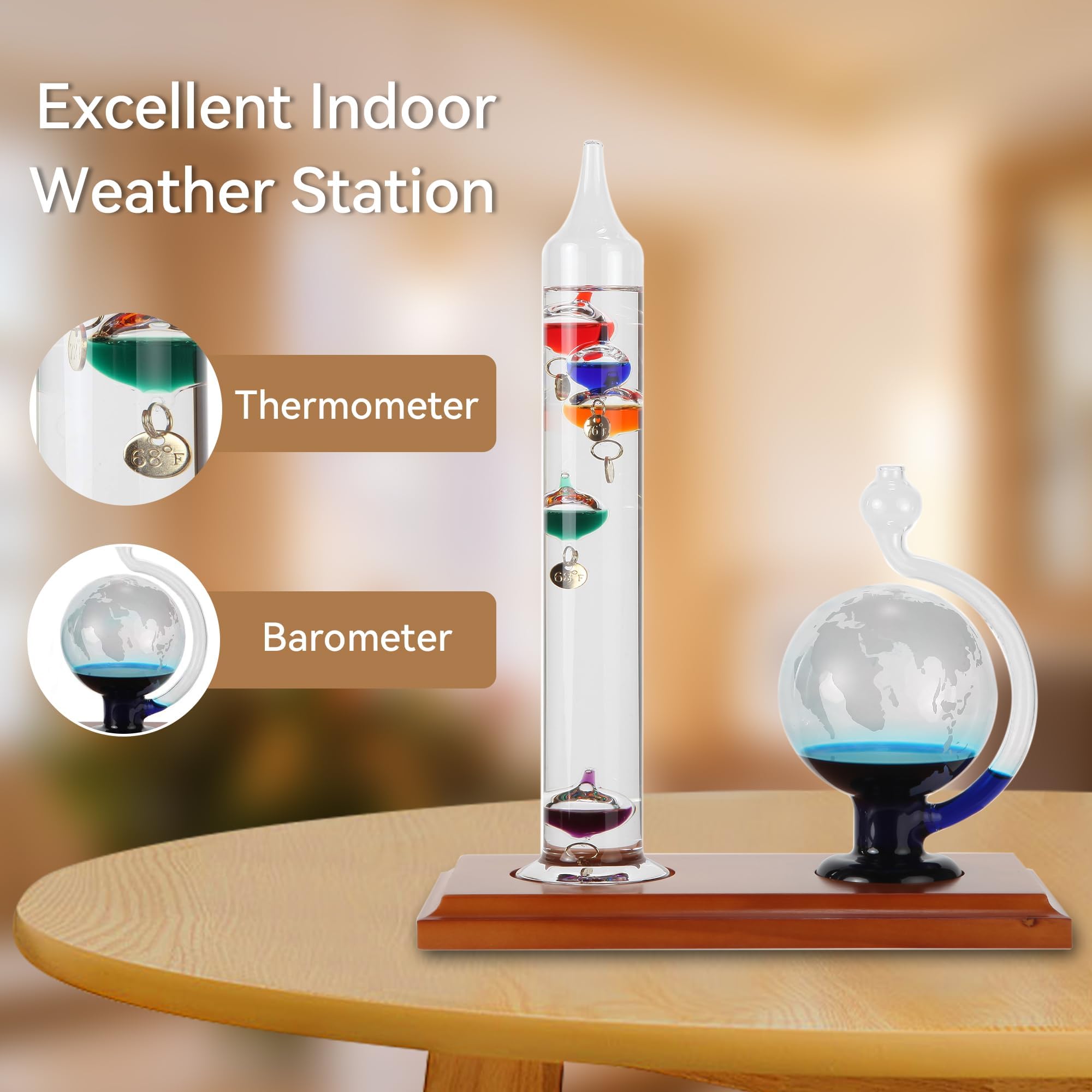 Lily's Home color-sphere thermometer adds vibrant decor and temperature cues.