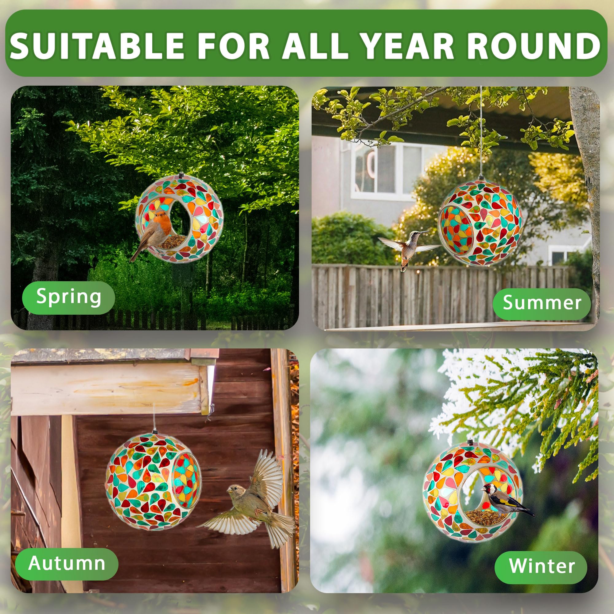Lily's Home bird feeder allows easy feeding and quick departure.