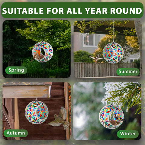 Lily's Home hanging 6-inch feeder offers easy installation and stylish garden decor.