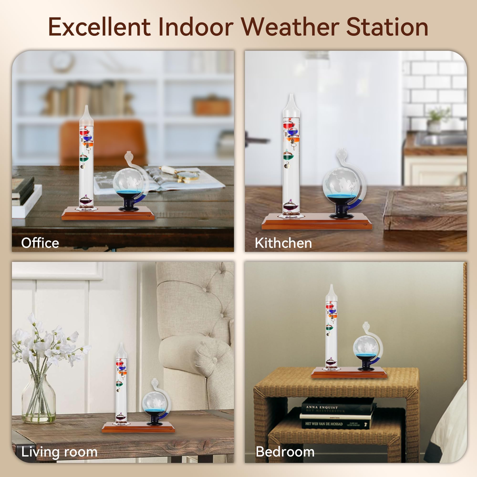 Lily's Home wood base stand provides sturdy support and classic style.