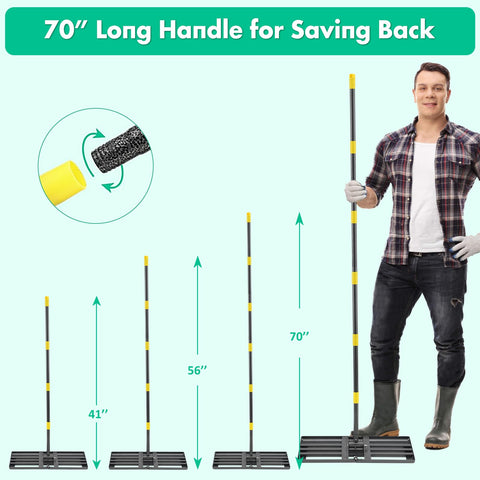 Lilyvane 56-inch adjustable long handle reduces bending and back strain