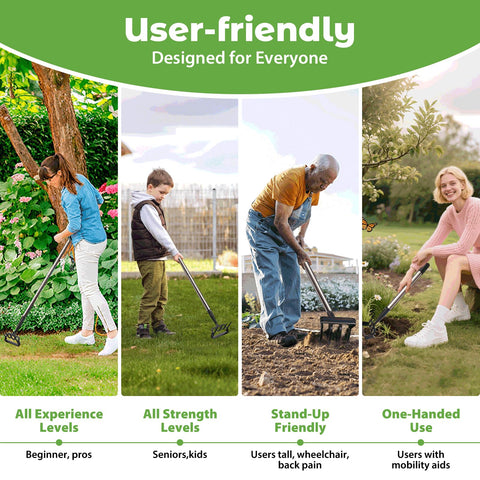Lilyvane comfortable grip ensures balanced control during extended weeding sessions