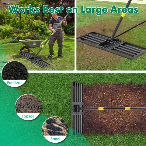 Lilyvane distributing soil mulch gravel for level surfaces