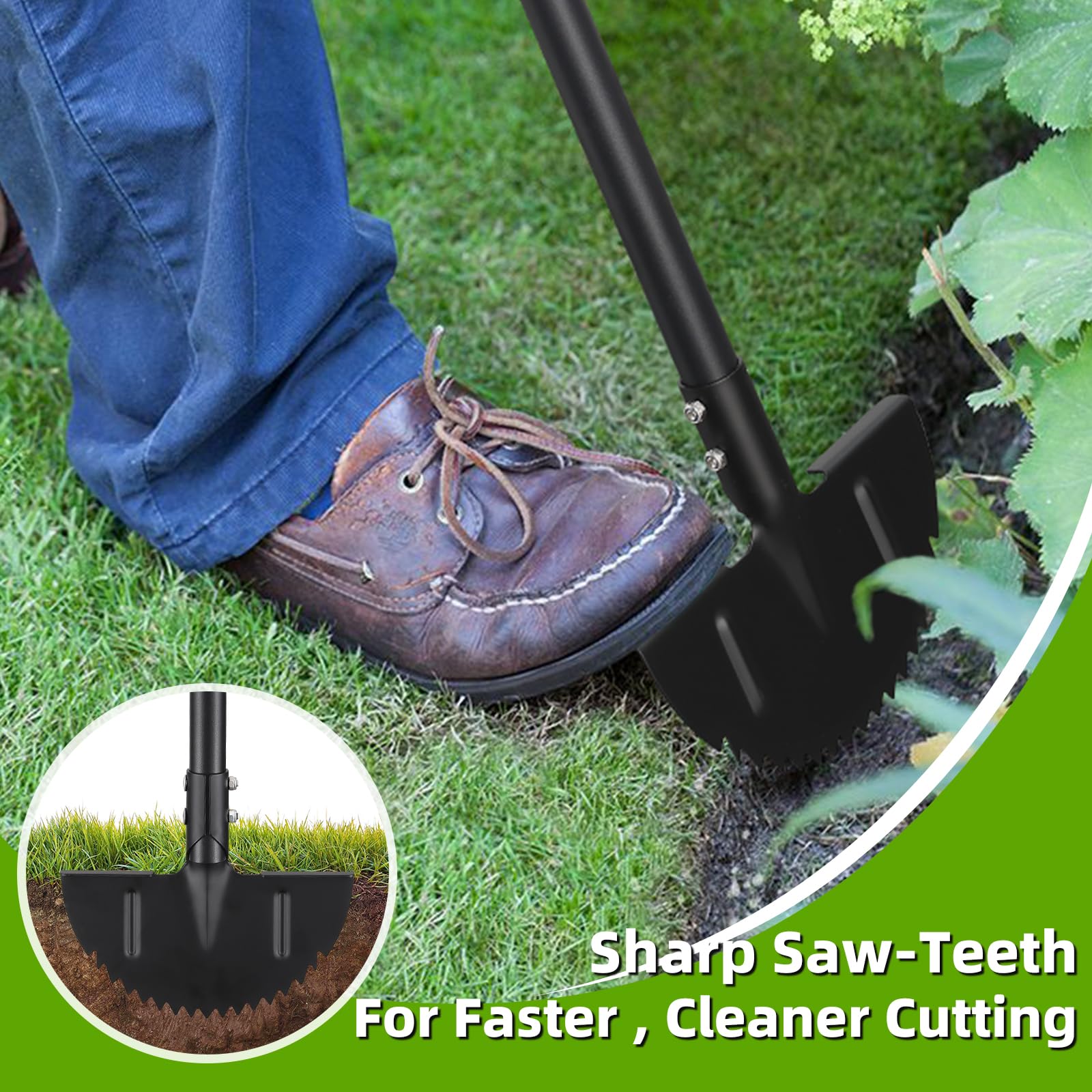 Lilyvane edger with grip-focused design for better control during edging tasks.